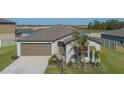 One-story house with a brown garage door and nicely landscaped front yard at 13608 Sunset Sapphire Ct, Parrish, FL 34219