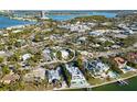 Aerial view showcasing the home's location and neighborhood at 355 N Washington Dr, Sarasota, FL 34236