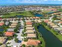 Aerial view showing home's location in a waterfront community at 531 Latitude Ln, Osprey, FL 34229