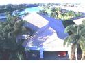 An aerial view showcasing the home's location and canal views at 7709 River Preserve Dr, Bradenton, FL 34212
