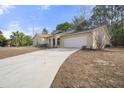 Front view of a single-story house with a driveway and landscaping at 5504 Birchwood Rd, Spring Hill, FL 34608