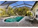 Inviting screened pool and spa with ample lounge space at 3649 Wilderness W Blvd, Parrish, FL 34219
