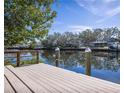 Private dock provides access to the water; perfect for boating and fishing at 1060 Water Oak Ne Ct, St Petersburg, FL 33703