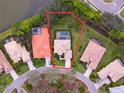 Aerial view showing the house's location, lot size, and pool at 7724 Us Open Loop, Lakewood Ranch, FL 34202