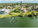 Aerial view of home highlighting waterfront property with backyard access to water at 5630 Saint Louis Ave, Sarasota, FL 34233