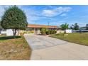 One story home featuring a spacious front lawn, mature tree, and long driveway at 2347 Sunnyside Pl, Sarasota, FL 34239