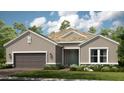 Charming single-story home with a two-car garage, landscaped yard, and neutral colored facade at 26891 Victoria Pl, Punta Gorda, FL 33955