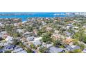 Residential area from above, showing property lines and home's proximity to neighborhood amenities at 1687 Arlington St, Sarasota, FL 34239