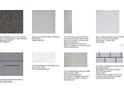 Selection of carpet, tile, countertops and finishes for the home at 8513 Golden Dawn Ct, Sarasota, FL 34241