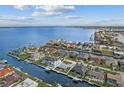 A real estate aerial view of a waterfront property highlighting its canal-front location at 23 Ocean Dr, Punta Gorda, FL 33950