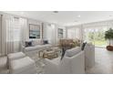 Bright and airy living room with access to backyard, contemporary furnishings, and large windows at 16024 Crofton Springs Way, Port Charlotte, FL 33953