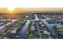 Property's location shown in an aerial view, highlighting waterfront access and community at 2521 Rio Grande Dr, Punta Gorda, FL 33950