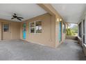 Cozy screened porch with access to both the interior and exterior at 30087 Alder Rd, Punta Gorda, FL 33982