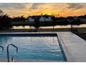 Here is a stunning sunset view from the pool, a perfect way to end the day at 143 Rotonda Cir, Rotonda West, FL 33947