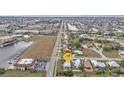 Property's location shown in an aerial view, near water at 3114 Magdalina Dr, Punta Gorda, FL 33950