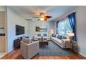 Bright living room featuring comfortable seating and hardwood floors at 514 Orlando Blvd, Port Charlotte, FL 33954