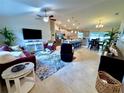 Open floor plan with a spacious living room, kitchen, and dining area at 6208 Keating Ave, North Port, FL 34291