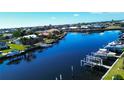 Aerial view of waterfront community with boats and docks at 2601 W Marion Ave # 45C, Punta Gorda, FL 33950