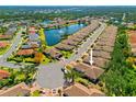 Gorgeous aerial view of the community and the serene lake at 1117 Topelis Dr, Englewood, FL 34223