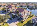 An aerial view showcasing a beautiful home's location within a waterfront community at 141 Tropicana Dr # 1111, Punta Gorda, FL 33950
