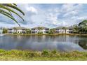 Scenic waterfront view from multiple home units overlooking the serene pond at 1706 Fountain View Cir, Venice, FL 34292