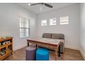Office with bright light, wood-look tile and eclectic decor at 6251 Cassia St, Bradenton, FL 34203