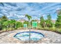 Community hot tub surrounded by lush tropical foliage, offering a serene retreat at 26950 Pavin Dr, Englewood, FL 34223