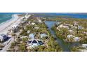 Aerial view of property showing location on the waterway at 396 N Gulf Blvd, Placida, FL 33946