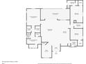 One-story floor plan featuring 3 bedrooms, an office, and a screened patio at 4220 Cape Haze Dr, Placida, FL 33946