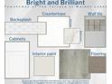 A sample of kitchen and bathroom materials including countertops, cabinets, and flooring at 2771 Walden Town Cir, Plant City, FL 33566
