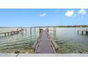 Private dock extending into the water, ideal for boating and waterfront recreation at 7899 Causeway N Blvd, St Petersburg, FL 33707