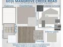 Selection of home finishes, including flooring, countertops, and exterior scheme at 6016 Mangrove Creek Rd, Wimauma, FL 33598