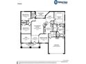 Detailed floor plan showing layout of bedrooms, gathering room, kitchen, and outdoor lanai at 7089 162Nd E Pl, Parrish, FL 34219