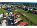 Aerial view of home on golf course community at 1342 Capri Isles Blvd # 14, Venice, FL 34292