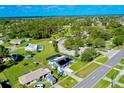 Aerial view showing home's location in a residential neighborhood at 4625 Pan American Blvd, North Port, FL 34287