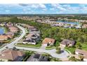 Neighborhood view showing houses, streets, and a lake at 20909 Duomo Ct, Venice, FL 34293