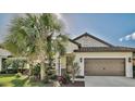 One-story house with palm trees and a brown garage door at 232 Benedetto Ct, Nokomis, FL 34275