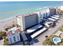 Oceanfront condo building, showing multiple units and amenities at 255 The Esplanade N # 603, Venice, FL 34285