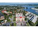 Aerial view of a residential building near a waterfront at 232 Saint Augustine Ave # 404, Venice, FL 34285