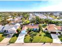 Bird's-eye view of a single-Gathering home in a residential neighborhood at 1237 Schooner Ln, Venice, FL 34285