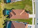 Property with pool and tile roof, as seen from above at 224 Ariano Ave, Nokomis, FL 34275