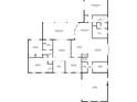 Detailed floor plan showing a spacious layout with multiple bedrooms and a large kitchen at 20 Saint Croix Way, Englewood, FL 34223