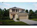 Two-story house with a two-car garage and landscaped lawn at 25242 Paraguay St, Punta Gorda, FL 33983