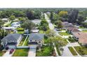 Aerial view showcasing a two-story house in a residential area at 8115 61St N St, Pinellas Park, FL 33781