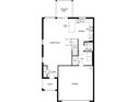 First floor layout showing kitchen, great room, entry, and garage at 10366 Honeysuckle Vine Cir, Riverview, FL 33578