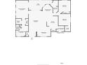 One story house floor plan, including primary bedroom, kitchen, and living room at 13474 Tune Ln, Spring Hill, FL 34609