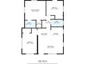 1143 sq ft floor plan, 2 bed, 2 bath, living room, kitchen, and dining area at 1898 New Hampshire Ne Ave, St Petersburg, FL 33703