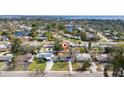 Aerial view showcasing the home's location and surrounding neighborhood at 4401 Shore Acres Ne Blvd, St Petersburg, FL 33703