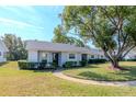 Cute ranch home with a landscaped lawn and a large shade tree at 7710 Danube Dr # A, Hudson, FL 34667