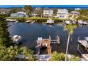 A stunning aerial view of the canal homes and waterways at 3225 Bluff Blvd, Holiday, FL 34691